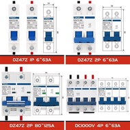 Risin DZ47Z IEC60947 16 20 32 40 50 63 Amp 63a 1 2 3 4 Poles Miniature Circuit Breaker DC MCB