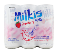 Lotte Milkis Strawberry Carbonated Drink 6x250mL
