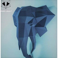Decorative paper model for wall decoration 3D POLYCRAFT Mam Elephant Head