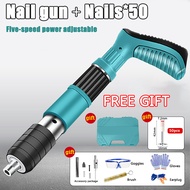 Break through a 20cm board! Nail ejector Mini nail gun 5-speed pressure regulation Automatic nail gu