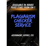 PLAGIARISM SERVICE 24 HOURS USING TURNITIN