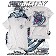 T-Shirt Printed With JDM Rotary Engine Powerful Car Pattern Contemporary Style