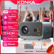Konka C1 pro Portable Projector Mini 4K with Wifi6 and Bluetooth Projector with Netflix/YouTube Elec