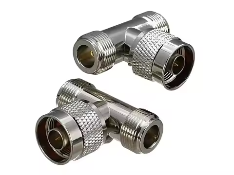 1pcs Connector Adapter N Male Plug to 2x N Female Jack Type T RF Coaxial Converter Straight New