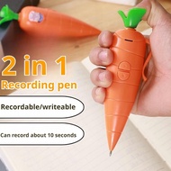 Zootopia Carrot Shape Recording Pen 6 Seconds 60 Seconds Pen Recording Ballpoint H5g5
