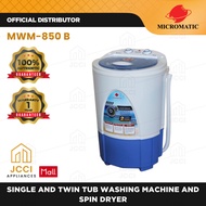Micromatic Washing Machine Single Tub 8.0kg.Heavy Duty Motor and Body Original w/ 1 Year Warranty MWM 850 B