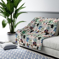 Lilo And Stitch Inspired Sherpa Fleece Blanket Throw Hand Drawn Art Gift Disneyland Ride World Kingd