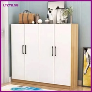 Shoe Cabinet Household 4 Doors/6 Layers Removable Shelves 32cm Deeper Storage Cabinet Balcony Storag