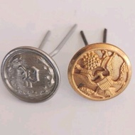 Antique 1930s Lot of 2 WW2 Military Eagle and Police P Hat Pins