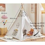 Portable Foldable Children's Indoor/ Outdoor Teepee Tent Kids' Playhouse Indian Teepee Tent With Solid Woods For Kids