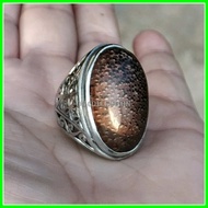 CINCIN BATU AKIK NATURAL FOSIL KAYU LIWUNG LAWU MACAN FOSIL KAYU AREN