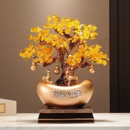 Front Desk Decoration New Chinese Style Fortune Tree Office Money Tree Wine Cabinet Opening Gold Ing