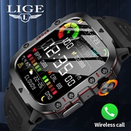 LIGE watch for men Waterproof Outdoor Sports Fitness Tracker Health Monitor Smart watch mens watch For Android IOS + Box