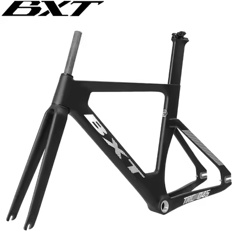 BXT Carbon Track Fixed Gear Road bike Frame Carbon Fiber Track Frameset fit 700Cx25C Size 49/51/54/5