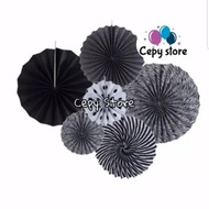 Black Paper Fan Set Black Paper Fan Set