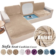 Super Soft Velvet Sofa Seat Cushion Cover For Living Room Stretch Elastic Protector L Shape Corner Armchair Sofa Slipcover