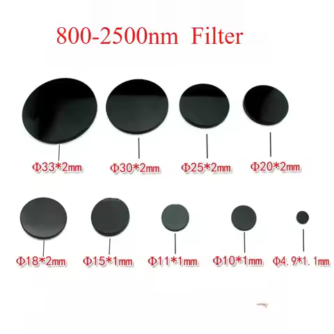 Round Size 800nm-2500nm Infrared Filter Optical Glass IR Transmission Transmit Visible Light Cut-off