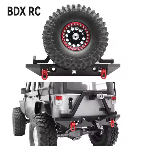1/10 RC Crawler Car Axial SCX10 II III 90046 90047 AXI03007 TRX4 Aluminum Rear Bumper Bull Bar With 