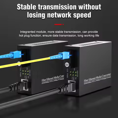 Gigabit Fiber Optical Media Converter,1000Mbps Ethernet RJ45,Single Fiber SC Port,Power Built-in Opt