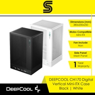DEEPCOOL CH170 DIGITAL Vertical Mini-ITX PC Case - Black | White