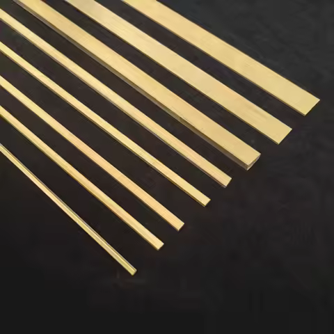 50CM H62 Brass Flat Bar Plate Strip Thicknesses 5mm 3mm 2mm 1mm Copper Alloy Solids Part DIY Handmad