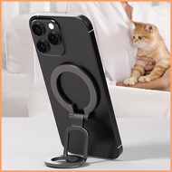 Magnetic Suction Phone Ring Holder Double Ring Gym Magnetic Phone Holder Alloy Desktop Cellphone Gri
