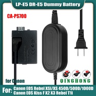LP-E5 Dummy Battery DR-E5 DC Coupler &amp; ACK-E5 CA-PS700 AC Power Adapter for Canon EOS 450D 500D 1000D Kiss F X2 X3 Rebel XSi XS T1i