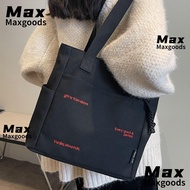 MAXG Canvas Shoulder Bag, Square Shape Canvas Student Book Bag, Large Capacity Student Bag