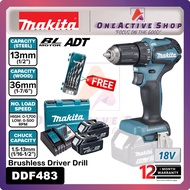 MAKITA 18V Brushless Driver Drill DDF483 - 1 Year Warranty ( MAKITA DRIVER DRILL HAND DRILL MAKITA 18V DRIVER DDF483Z