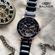 宾马Balmer 5108M BRG-4 Sapphire Multifunction Women Watch with Black dial and Stainless Steel