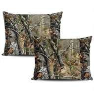 Set of 2 Throw Pillow Covers Pillow Case Queen Size 20x30 inch Camouflage Camo Tree Hunter Dry Branc