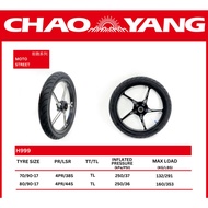 CHAOYANG TUBELESS TYRE  **same maxxis 3D DIAMOND design *** 70/90-17 & 80/90-17