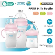 PREFERRED & Dr.isla Botol Susu Baby Feeding Bottle wide Neck Botol Susu Newborn(11oz/8oz/5oz) PP15/2