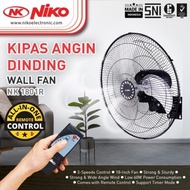 Niko NKW 1801R/vornado+remot Kipas Angin Dinding Besi + Remote 18 Inch / Wall Fan