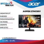 ACER 27" ACER AOPEN 27HC5RV 27HC5R VBIIPX GAMING MONITOR / 27" CURVED / 1920 x 1080 / VA / 165HZ / 2