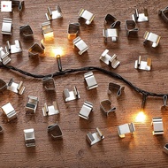 50pcs Christmas Light Gutter Hooks Long Lasting Steel Fairy Lights Hooks for Gutter Eaves Accessorie
