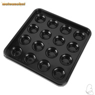 MAINAUSHUI Billiard Ball Tray, Plastic 16 Holes Pool Ball Tray, Billiard Accessories Black Billiard 