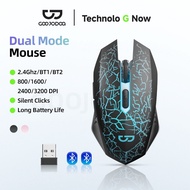 【3600 DPI】Gaming Mouse Wireless GOOJODOQ DPI1200/1800/2400/3600 anti-interference IPS fast switching