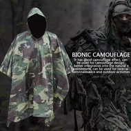 Camouflage army raincoat for men green poncho rain coat heavy duty butterfly kapote makapal