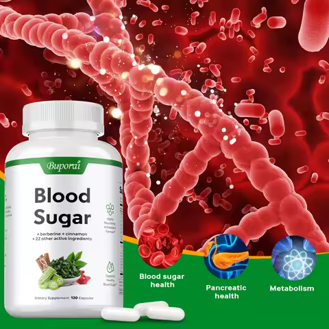 Blood Sugar Capsules - Promotes Metabolism, Supports Blood Sugar Balance, for Digestive Health, Chol