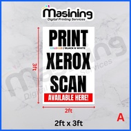 ﹊ ◳ ◲ Print, Xerox, Scan Business Signage Laminate or Tarpaulin