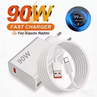 Original Xiaomi 90W Fast Charger TurboCharge Adapter+6A Type-C Cable For Redmi A3X A2+ 12 13 13C 14C