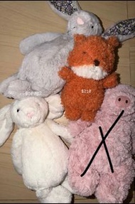 Jellycat豬仔 Jellycat狐狸 Jellycat兔仔