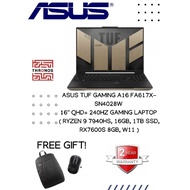 Asus TUF Gaming A16 FA617X-SN4028W 16'' QHD+ 240Hz Gaming Laptop