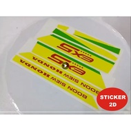 20220504-1047 HONDA EX5[2] C100 ORACAL  STICKER 2D [YELLOW,GREEN,RED]  Body Sticker / Stripe / STIKE