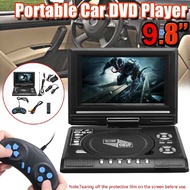 9.8-inch rechargeable portable DVD video music player, multifunctional video player, 270 degree rota