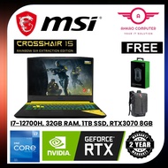 MSI Crosshair 15 B12UGZ-625 15.6'' QHD 165Hz Gaming Laptop ( I7-12700H, 32GB, 1TB SSD, RTX3070 8GB, 