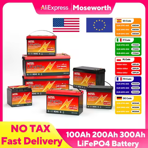 New 12V 6Ah 10Ah 12Ah 20Ah 25Ah 50Ah 100Ah LiFePo4 Battery Pack 24V 36V 200Ah 300Ah Lithium Ion Phos