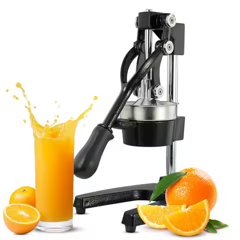 Hand Press Juicer Machine Kitchen Cast-Iron Squeezer Commercial HeavyDuty Countertop Stainless Steel
