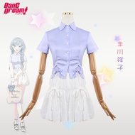 Ave Mujica Cosplay Costume - Anime-Inspired Lace-Up Puff Sleeve Shirt